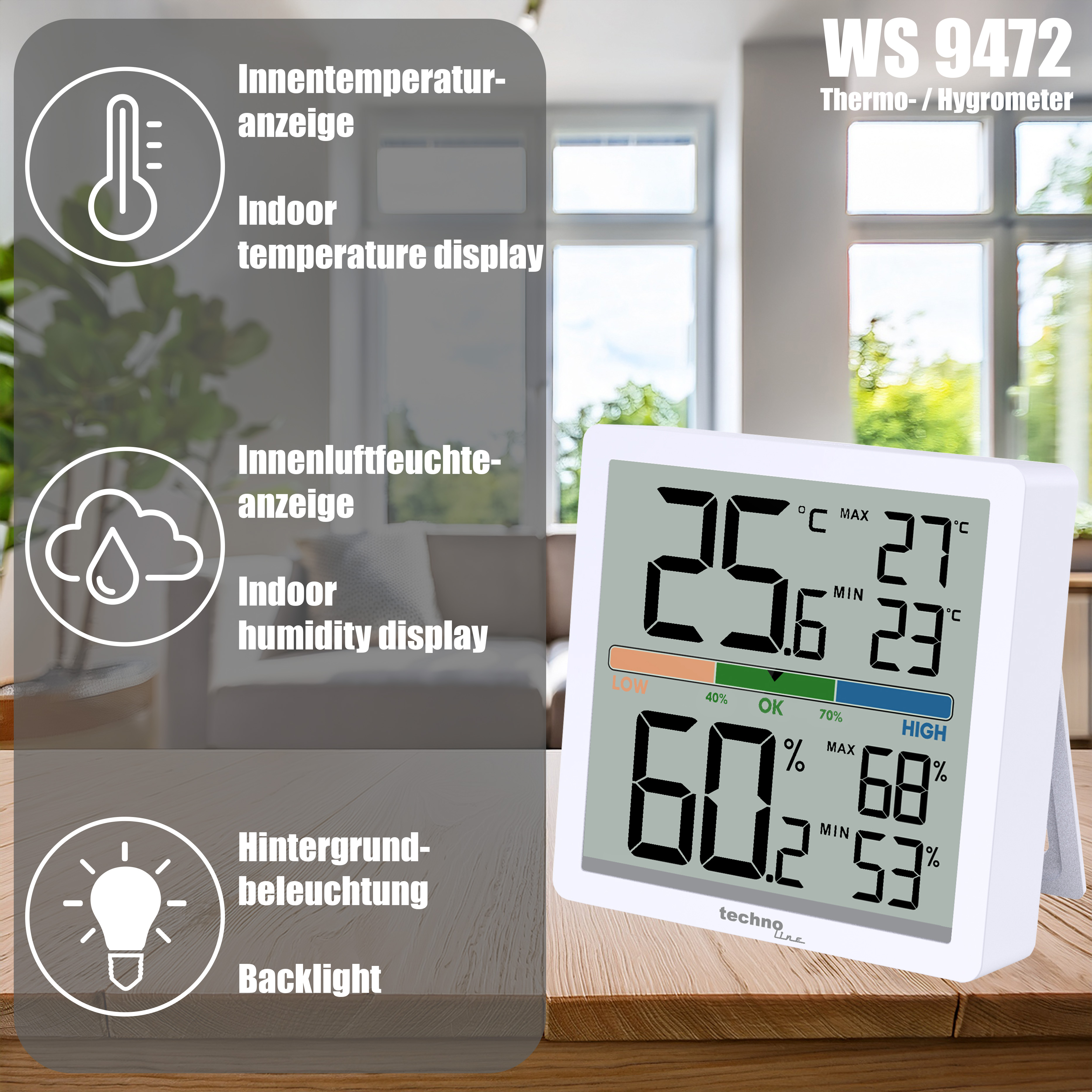 WS 9472 technoline Thermo-Hygrometer