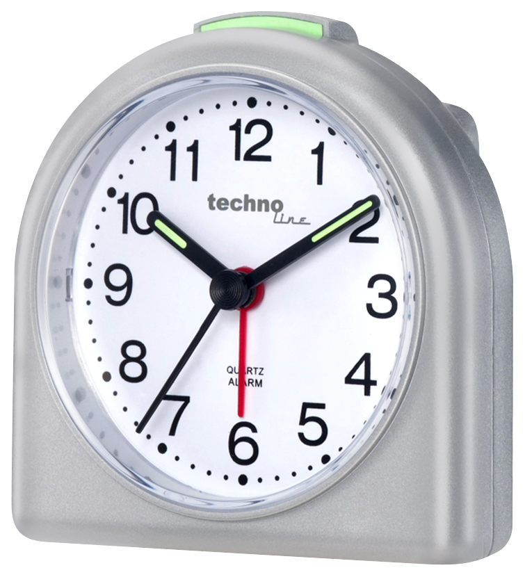 techonline Quarzwecker Modell SD, silber