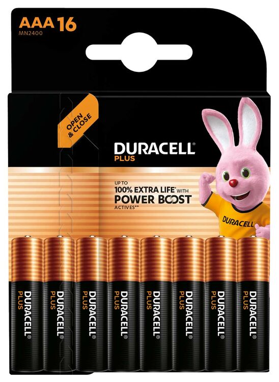 MN2400 Duracell Plus Boost 150% Extra Life, BL16