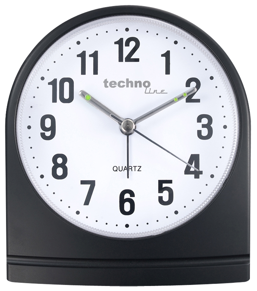 techonline Quarzwecker Modell SL, schwarz