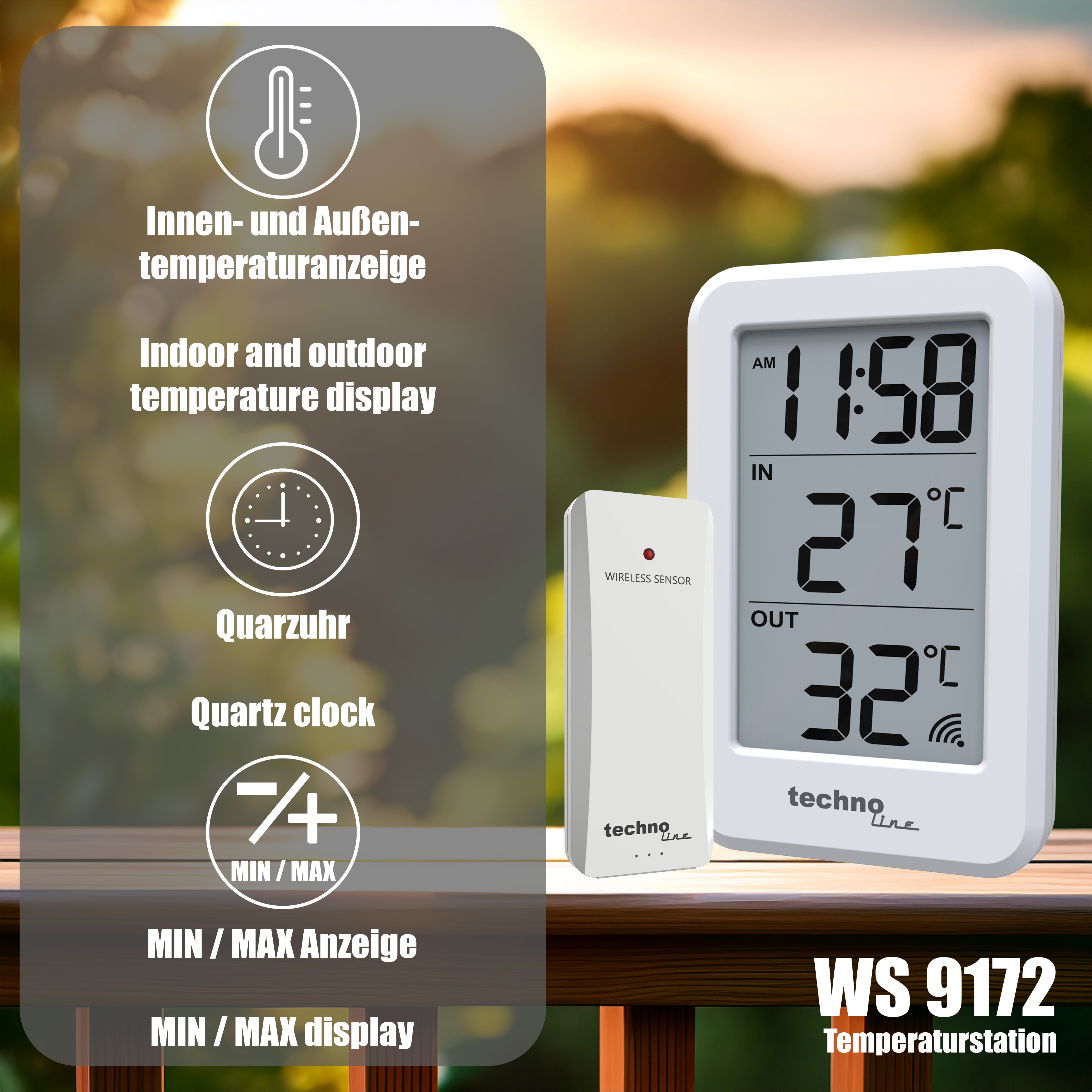 WS 9172 technoline Temperaturstation