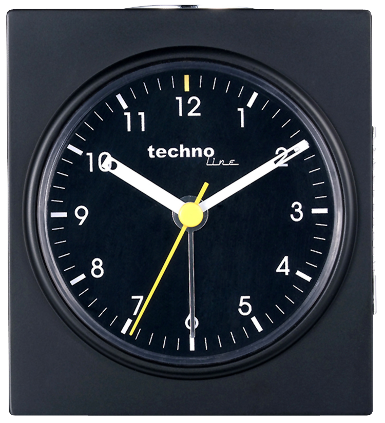 techonline Quarzwecker Modell Q, schwarz