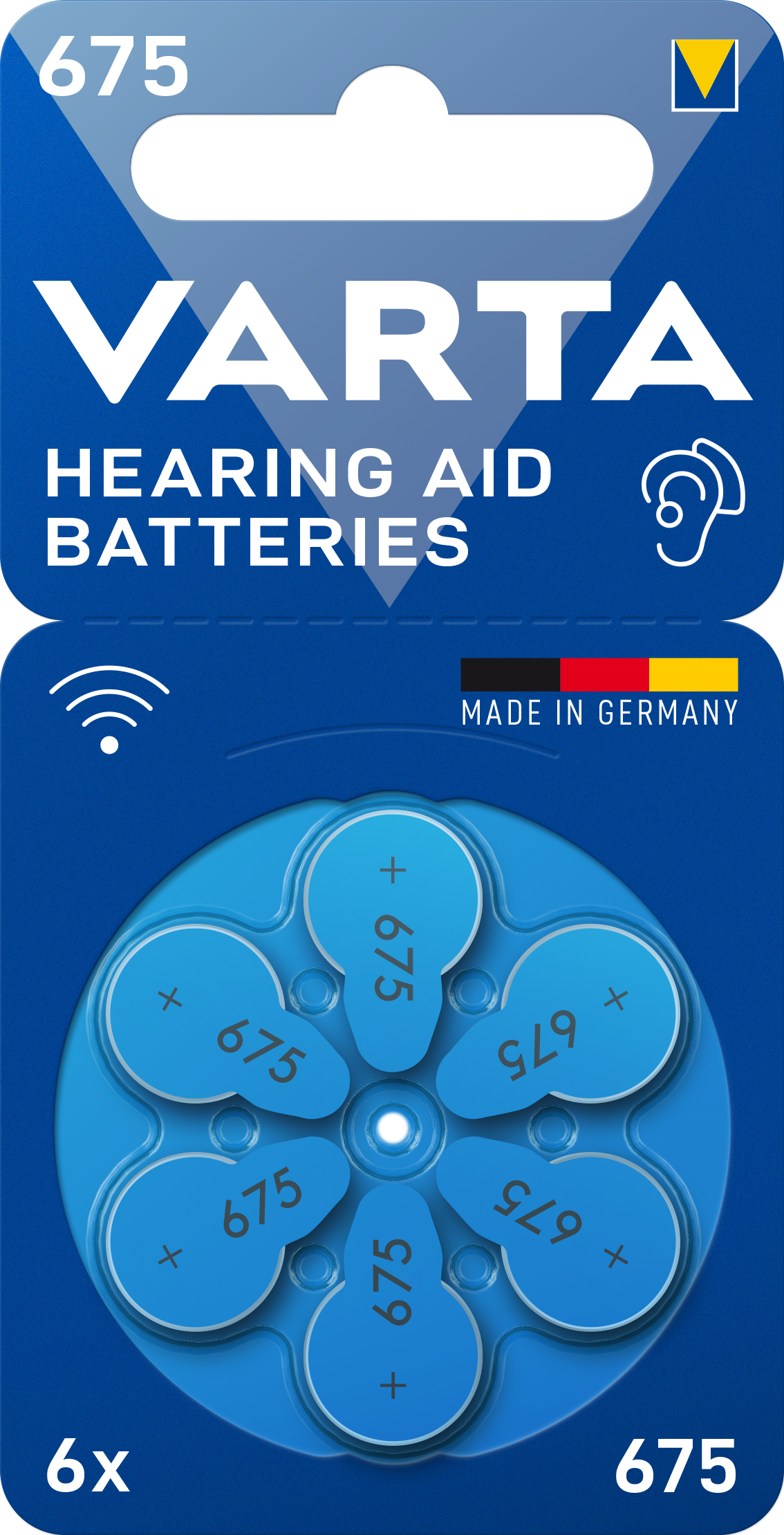 V675 Varta Hearing Aid Batteries 6er Blister