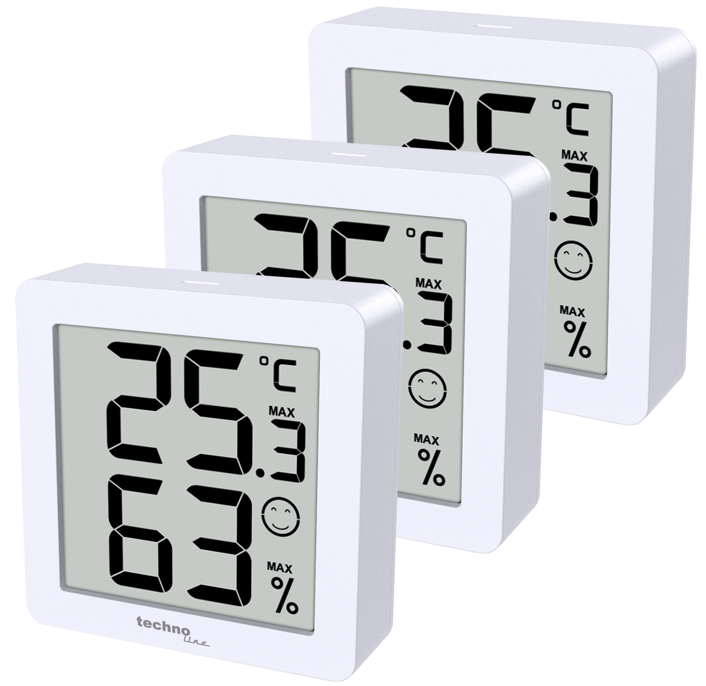 WS9425x3_L_300 WS9425 technoline Thermo-/Hygrometer 3erSet
