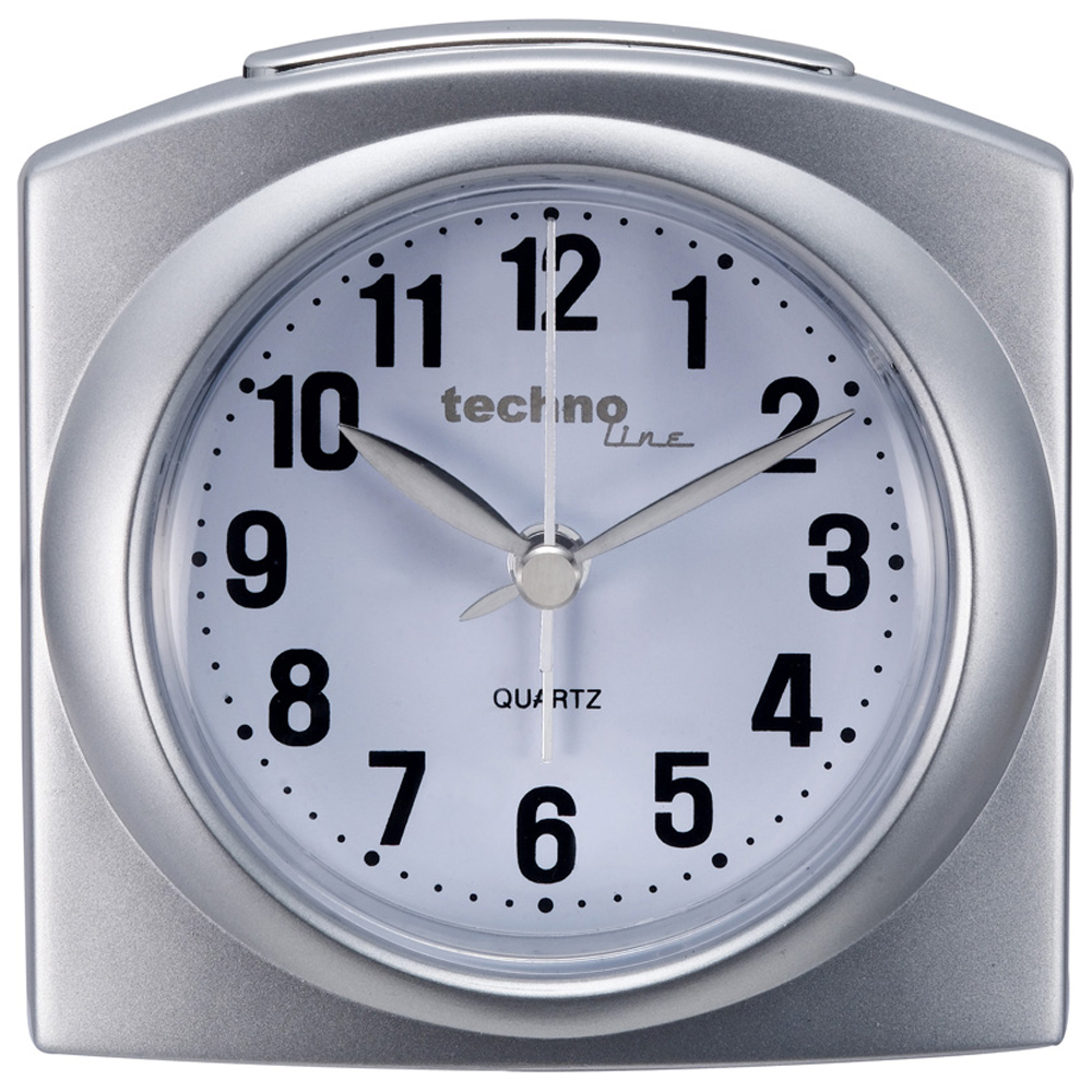 techonline Quarzwecker Modell L, silber
