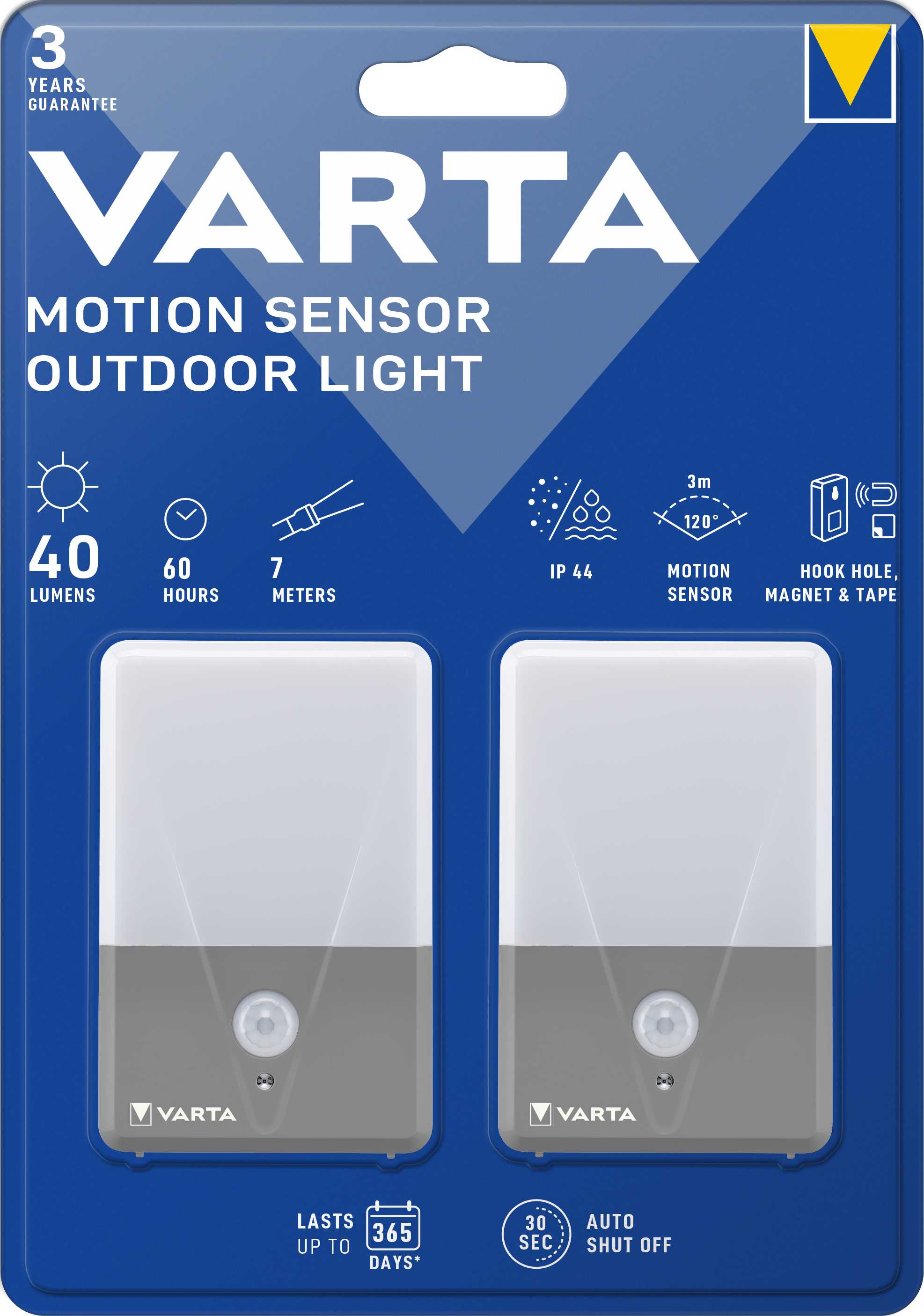T16634 Varta Motion Sensor Outdoor Light TWINP