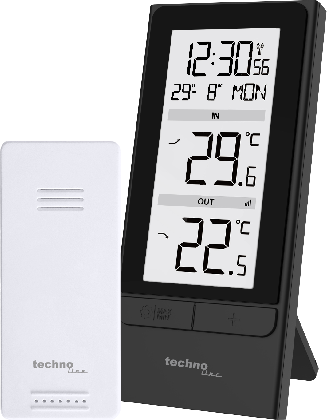 WS 9787 technoline Temperaturstation, schwarz
