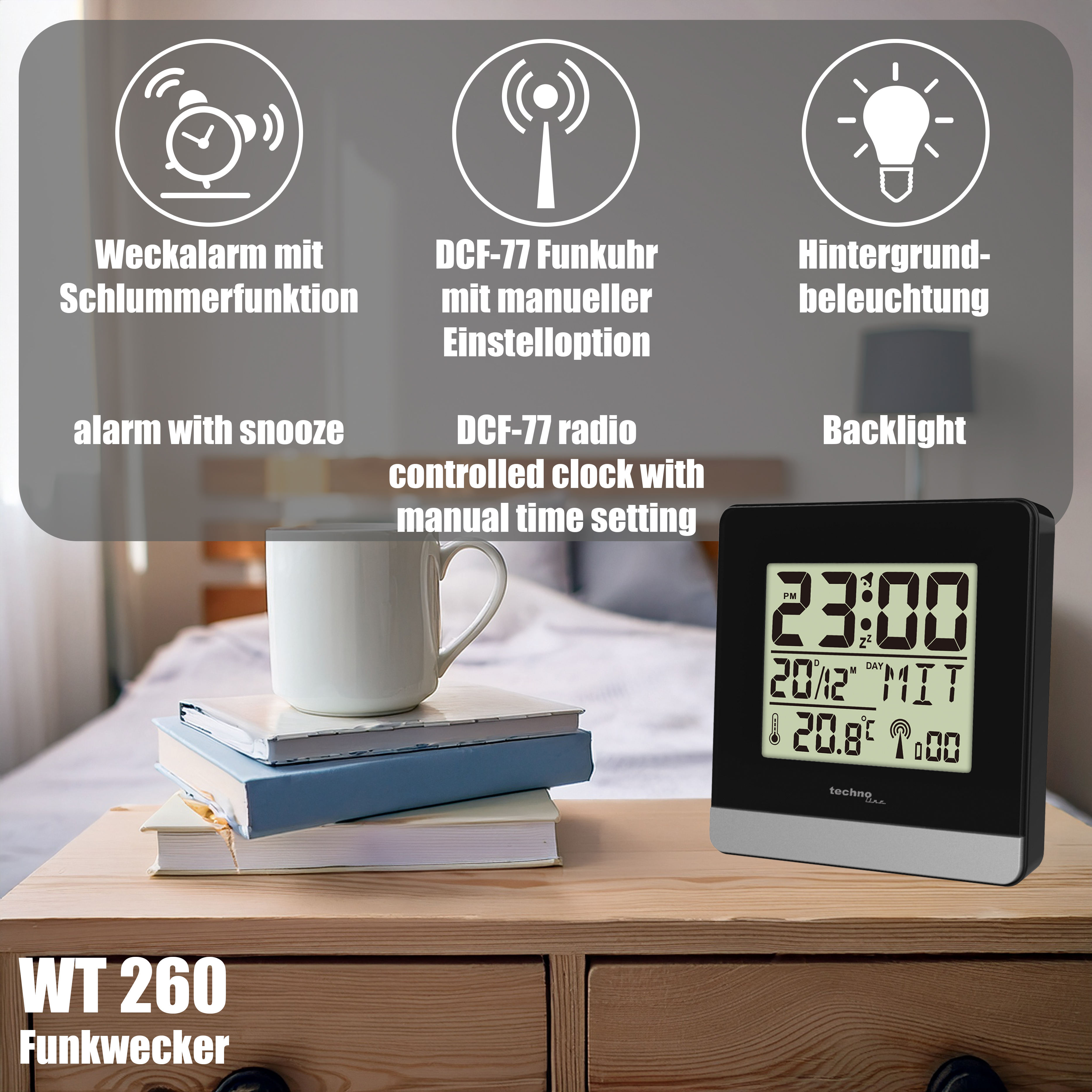 WT 260 technoline Funkwecker