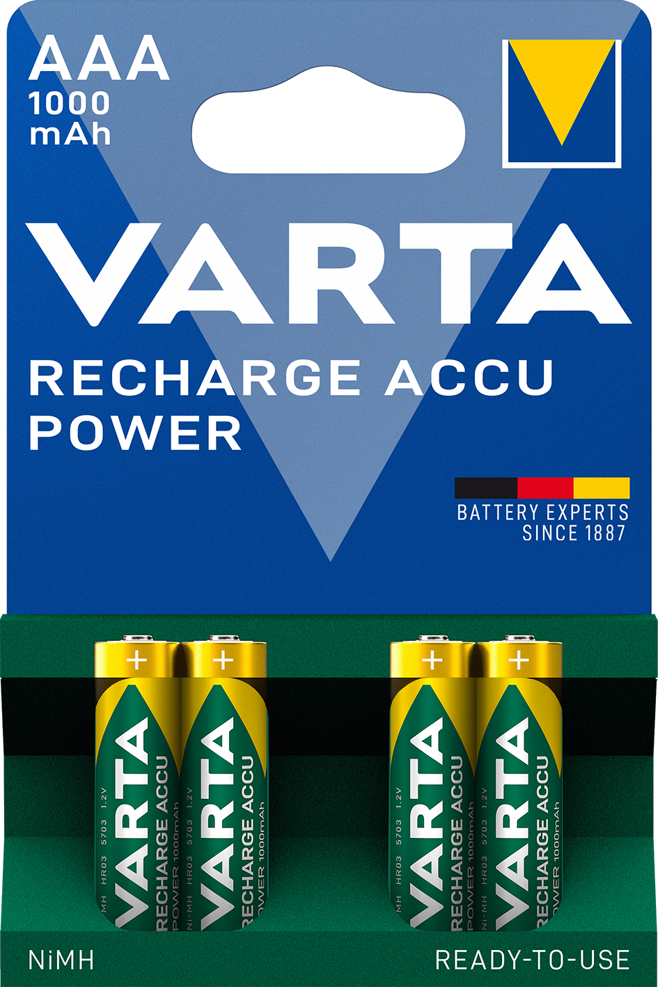 V5703 Varta Recharge Accu Power 4er Blister
