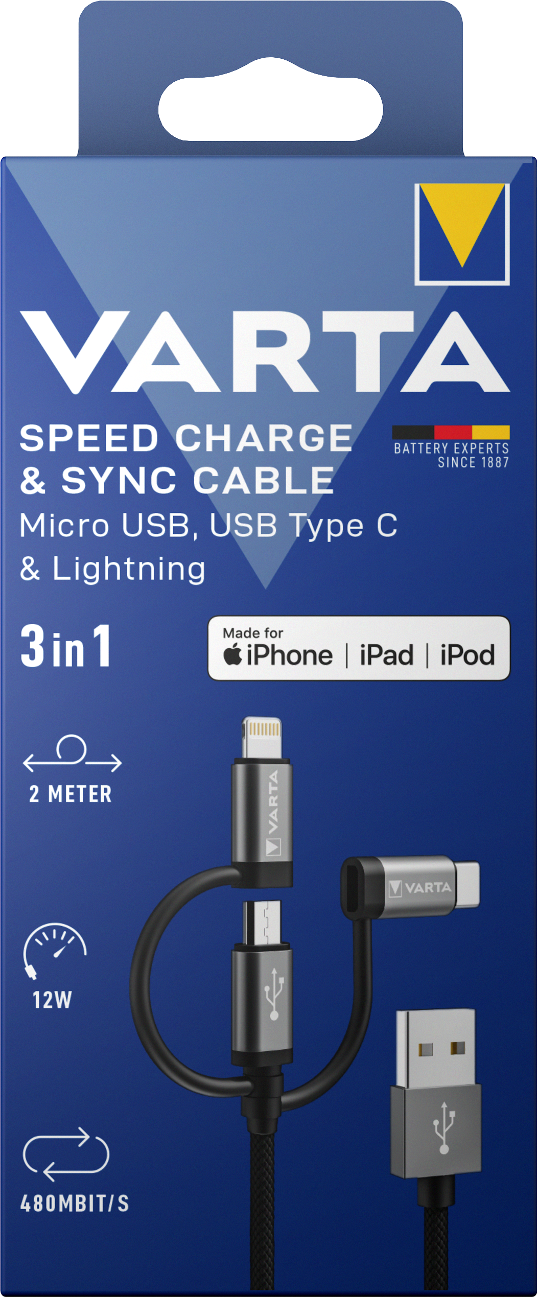 V57937101111 Varta Speed Charge & Sync Cable