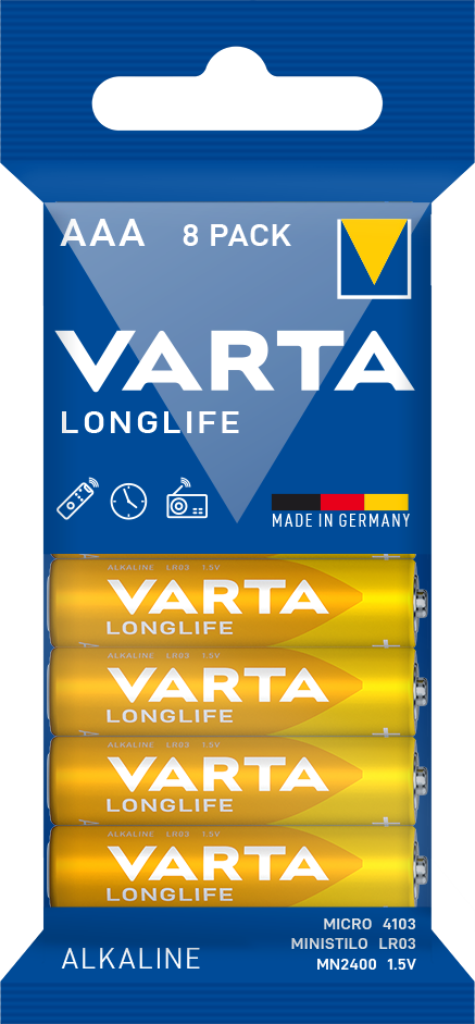 V4103 Varta Longlife Batterie 8er Folie