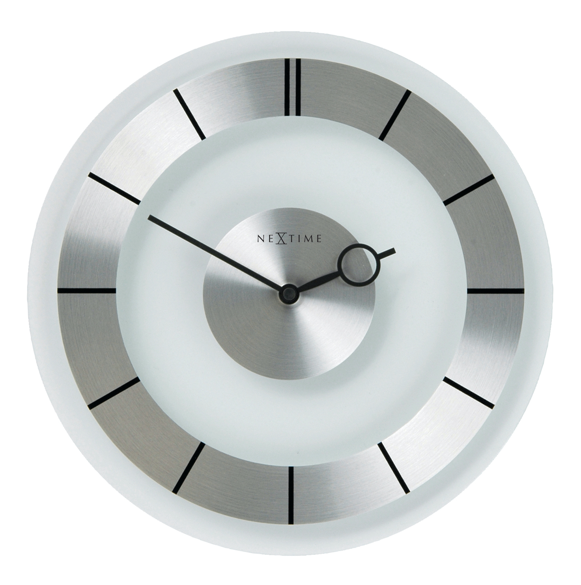 Nextime Wanduhr 2790 Retro Silber, Ø = 31cm