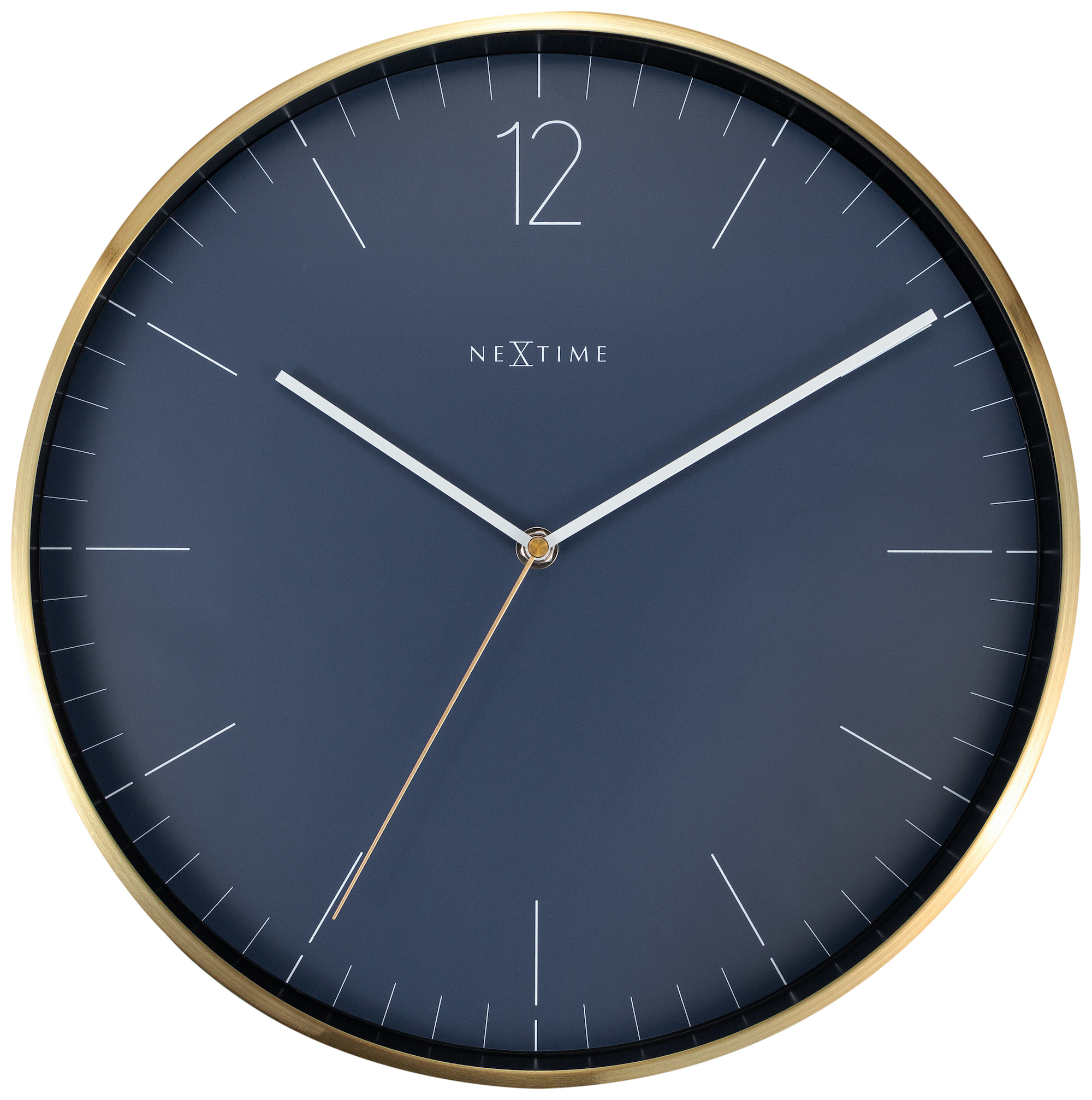 Nextime Wanduhr 3252BL Essential Gold, Ø = 34cm