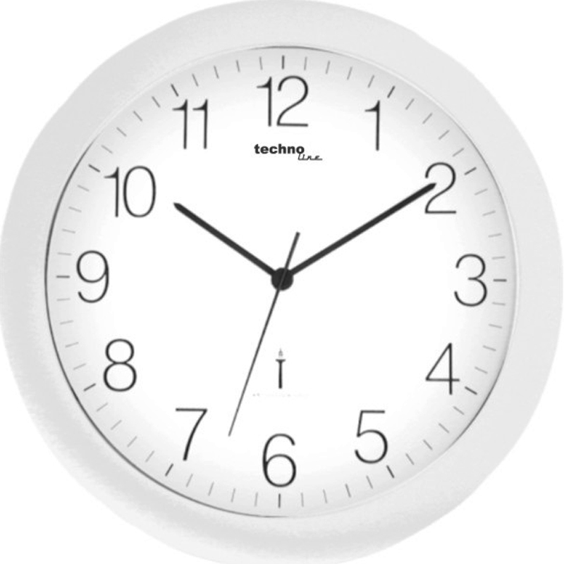 WT8000_w_F WT8000 technoline Funk-Wanduhr, Ø = 30cm