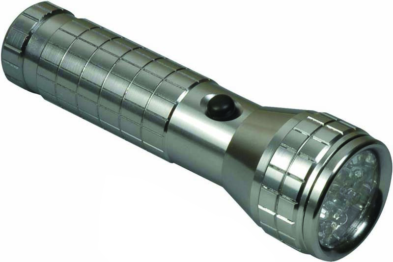 T9027_metall_R T9027 technoline LED-Taschenlampe