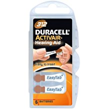 DA312 Duracell Activeair  Hörgerätebatterie, 6er Blister