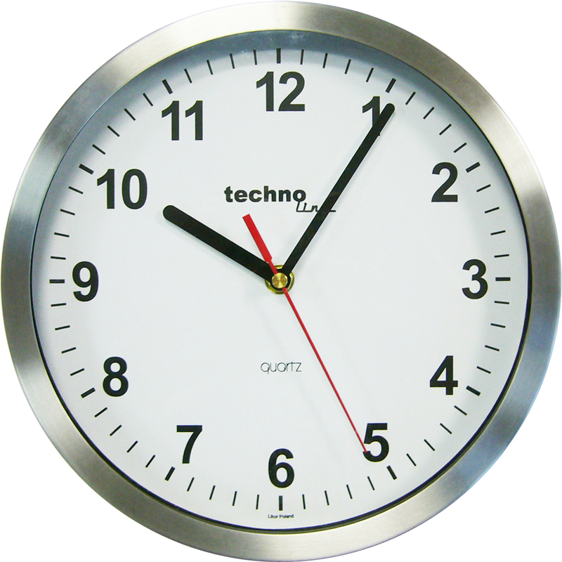WT 7650 technoline Quarz-Wanduhr, Ø = 25cm
