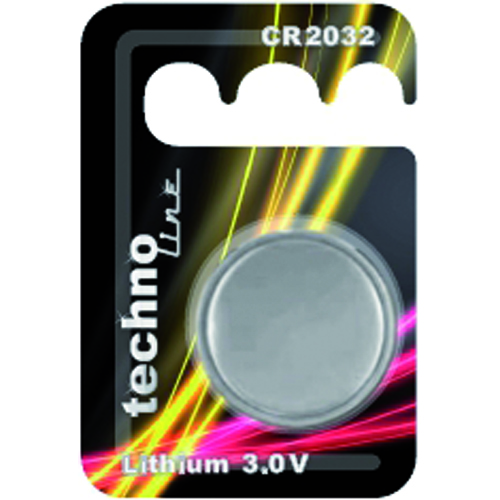 CR2032 technoline Electronic-Batterie, 1er Blister