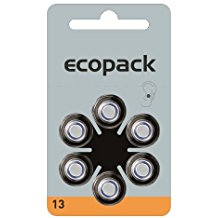 V13 Ecopack Hörgerätebatterie 6er Blister