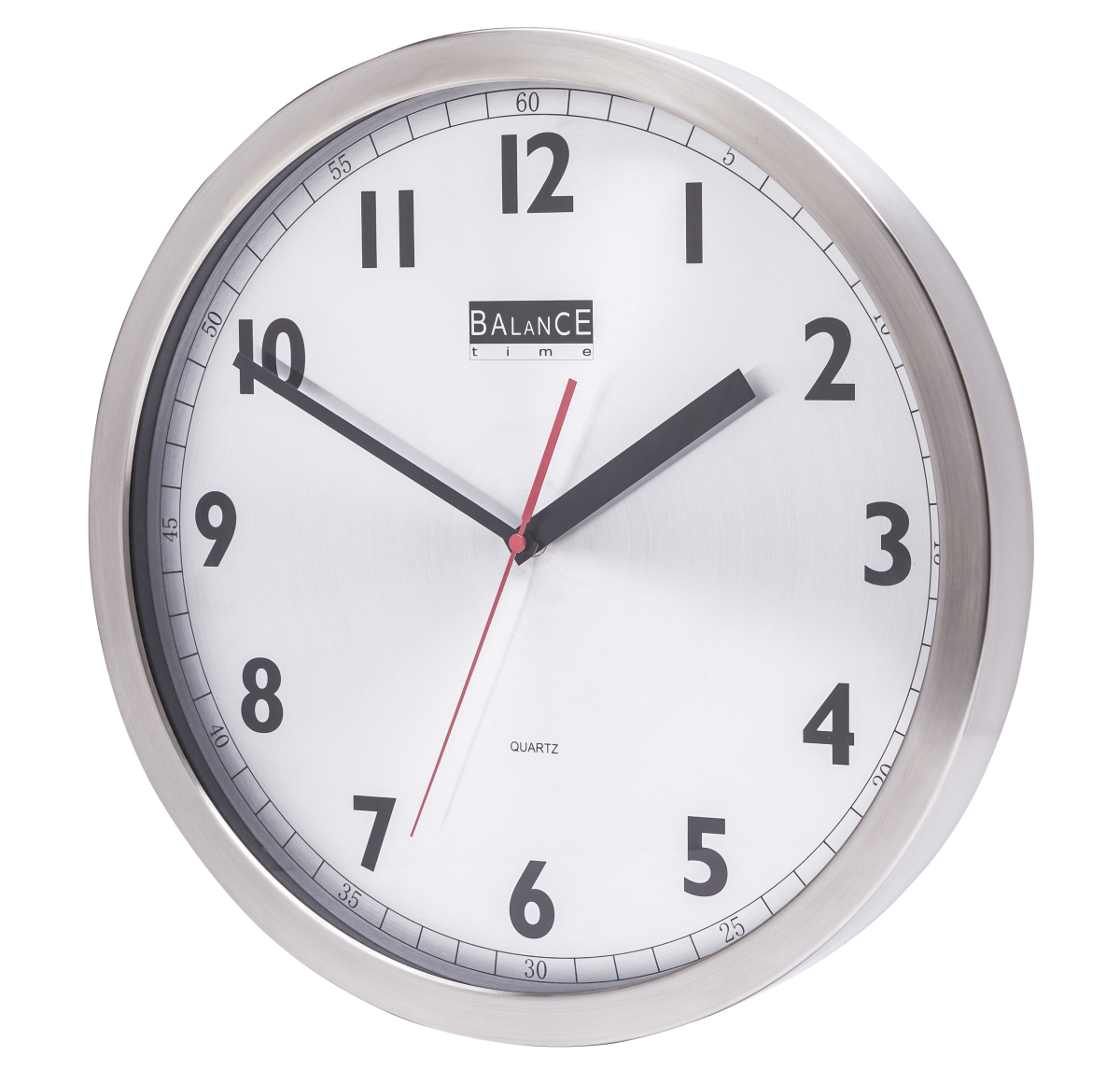 506740 Edelstahl Funk-Wanduhr Ø = 40cm