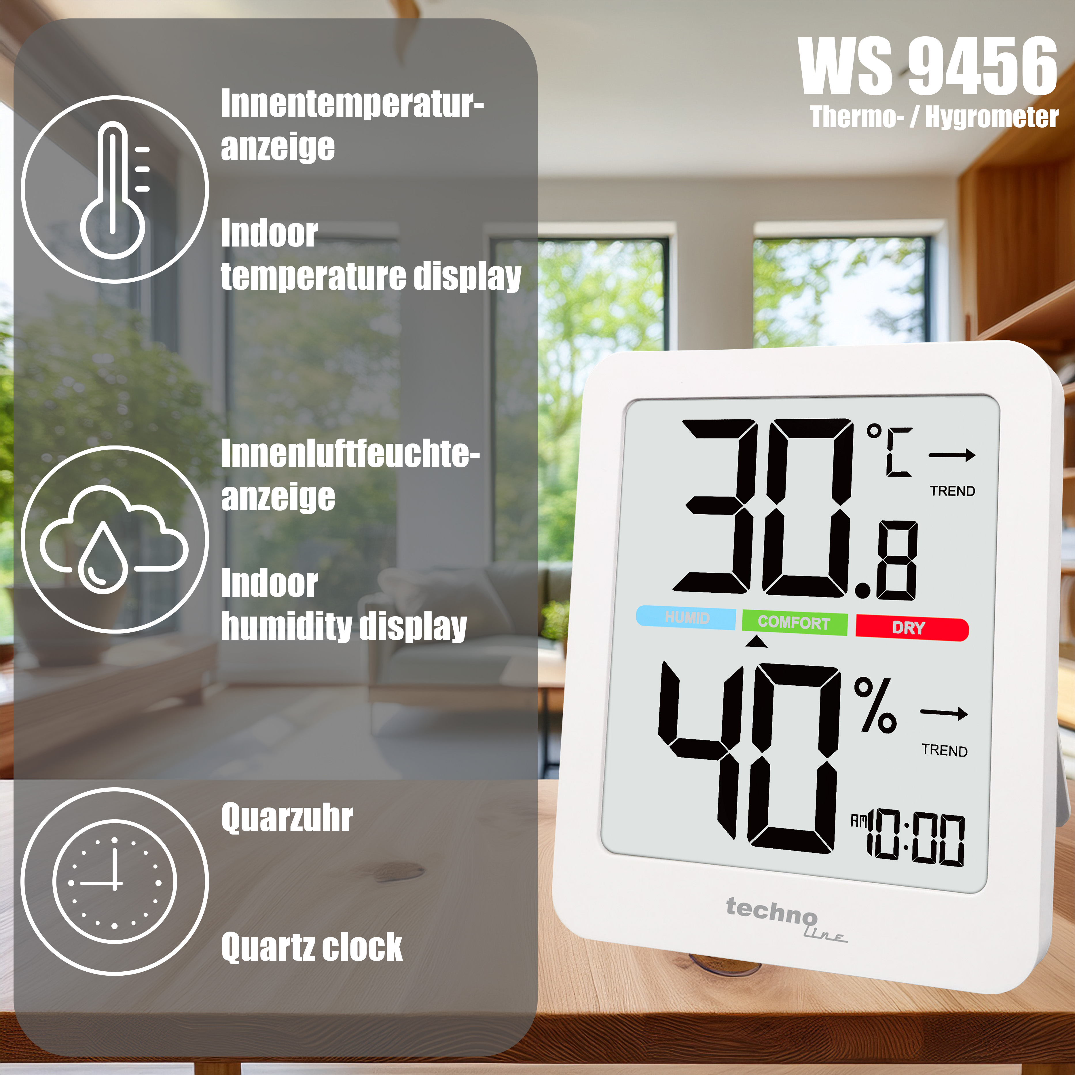 WS 9456 technoline Thermo-Hygrometer