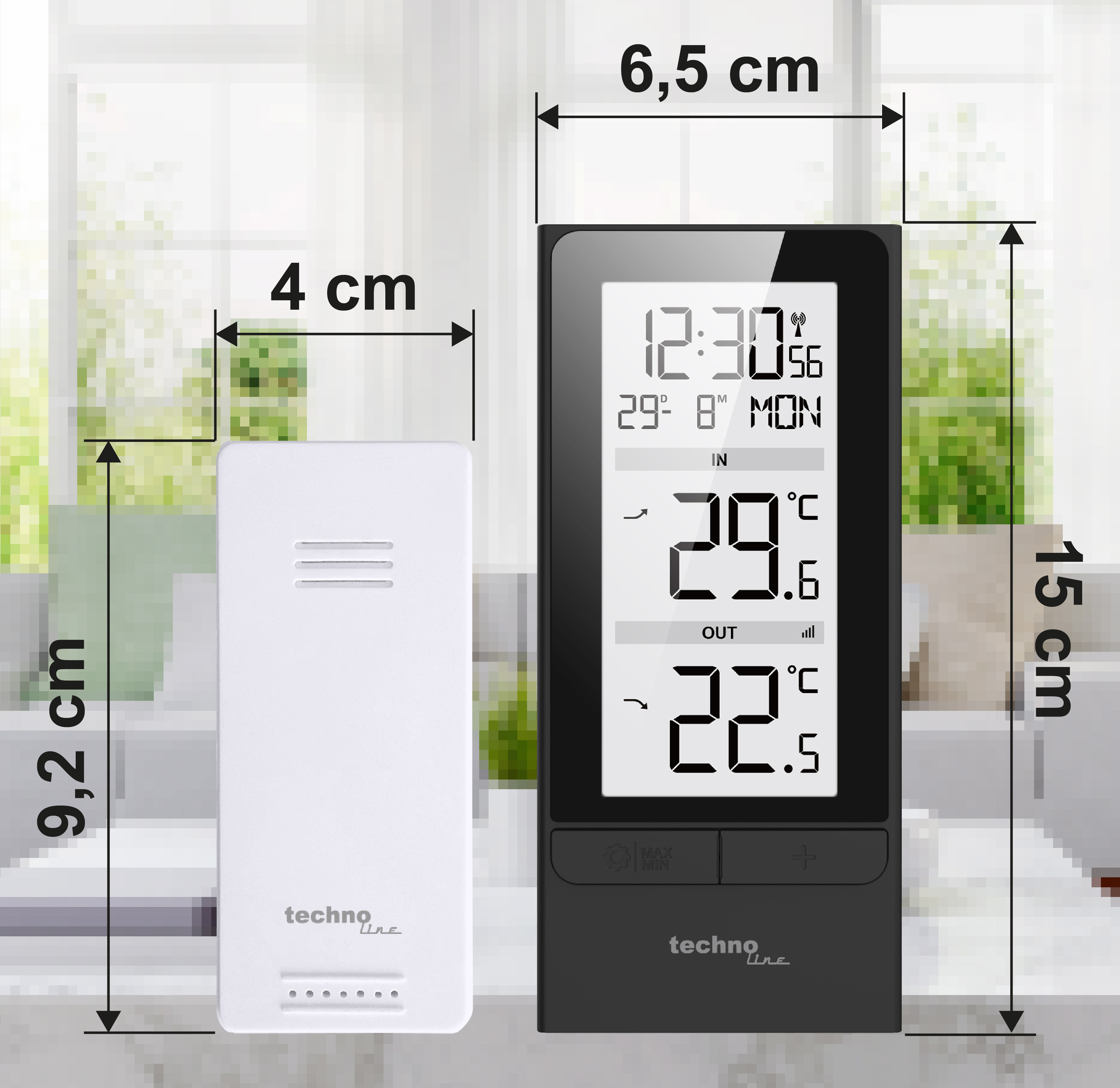 WS 9787 technoline Temperaturstation, schwarz