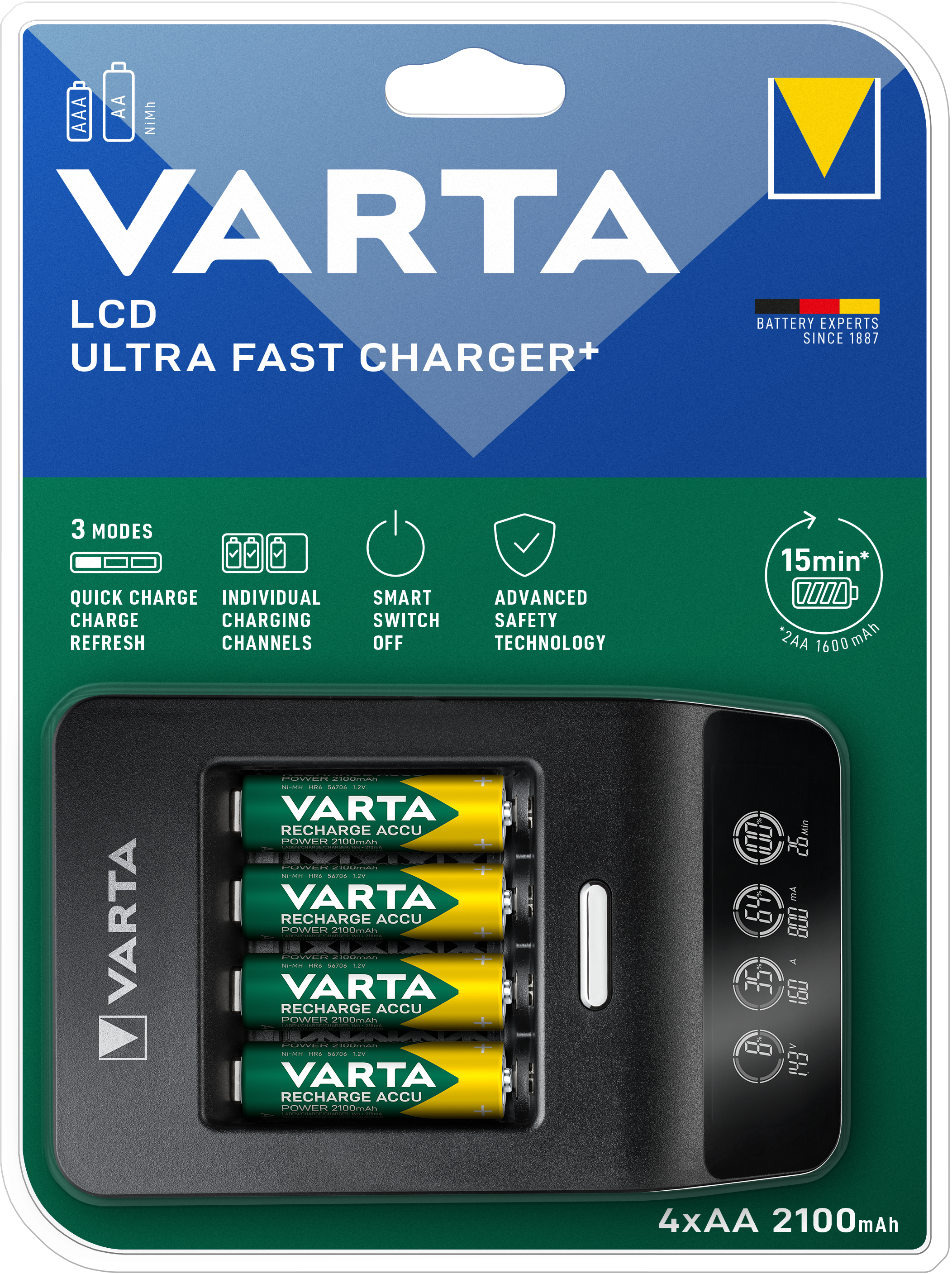 4008496988273_57685101441_0 57685101441 Varta LCD Ultra Fast Charger+