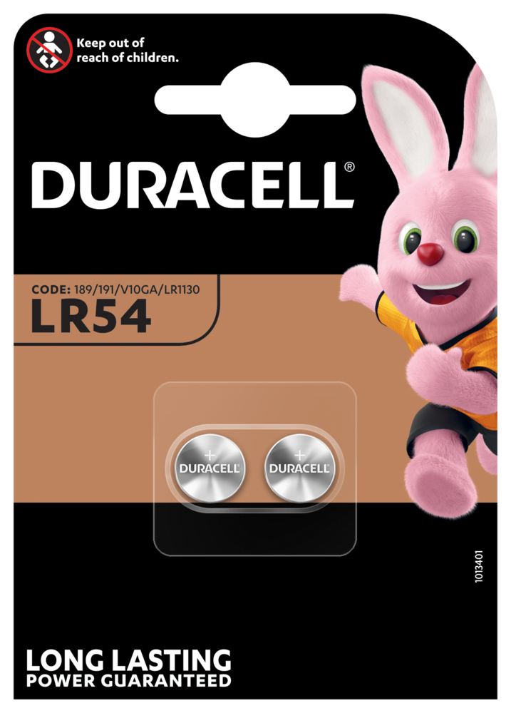 LR54 Duracell Electronic Batterie, 2er Blister
