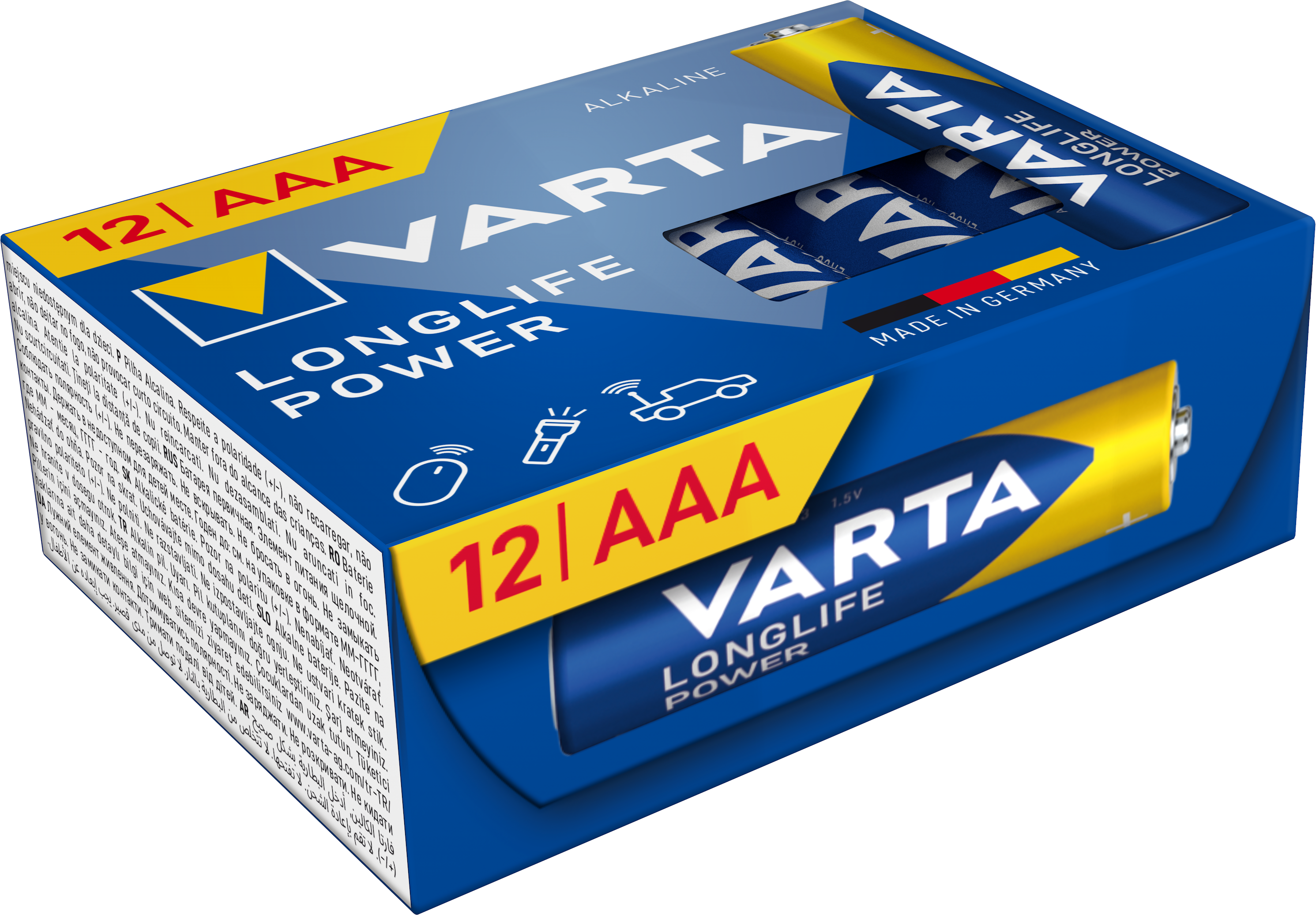 V4903 Varta Longlife Power Batterie AAA Cube 12