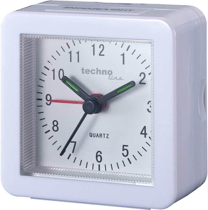 techonline Quarzwecker Modell SC, weiß