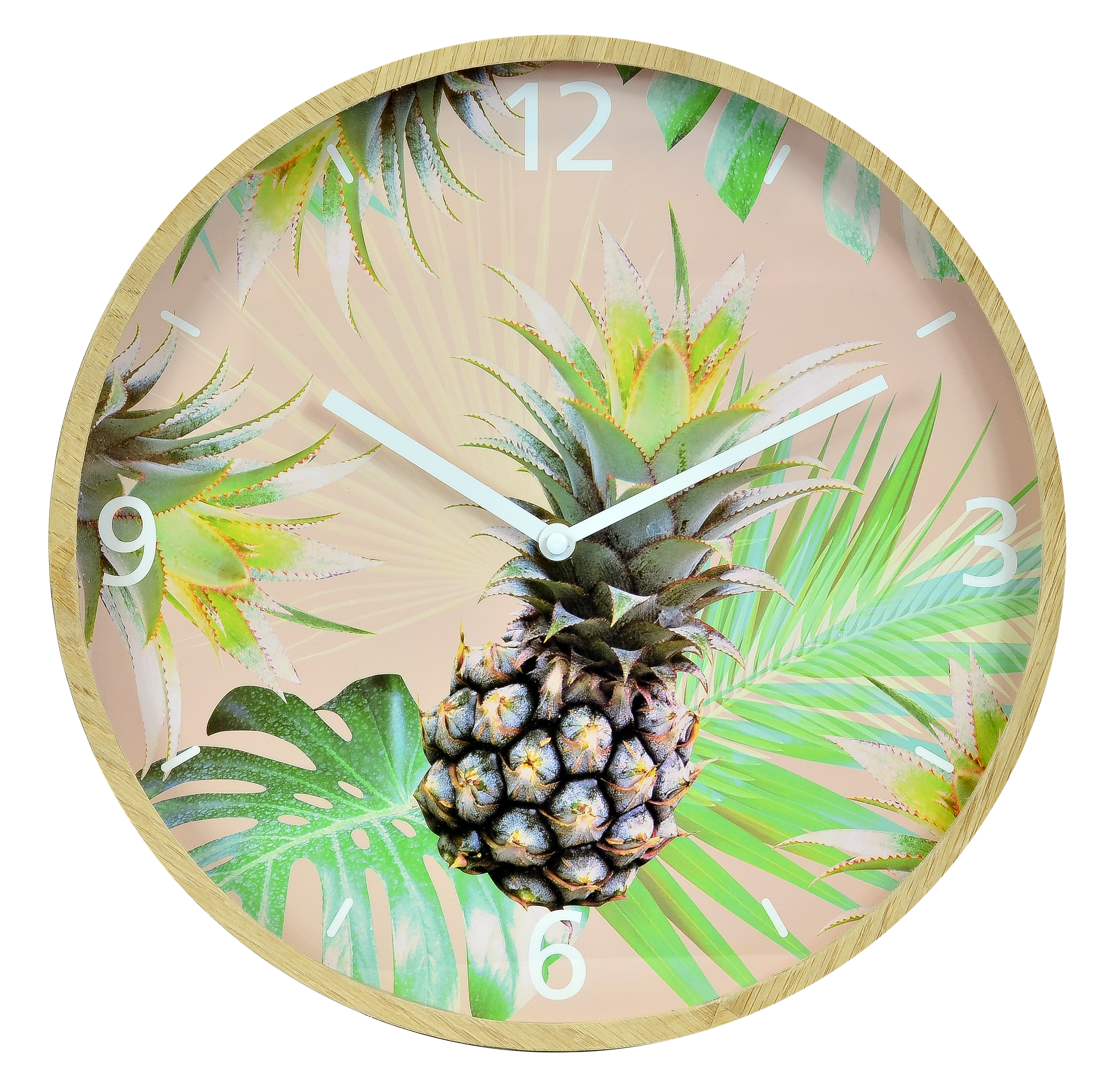 774660-P Quarz-Wanduhr Ananas, Ø = 33cm