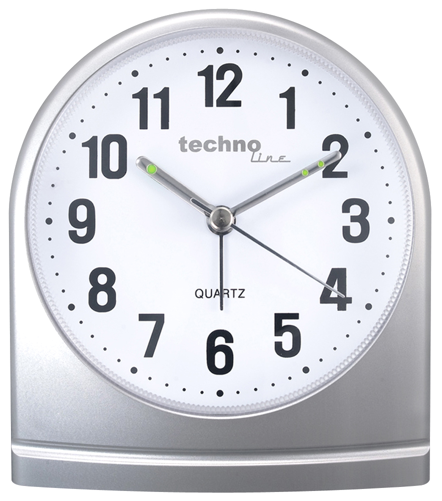 techonline Quarzwecker Modell SL, silber