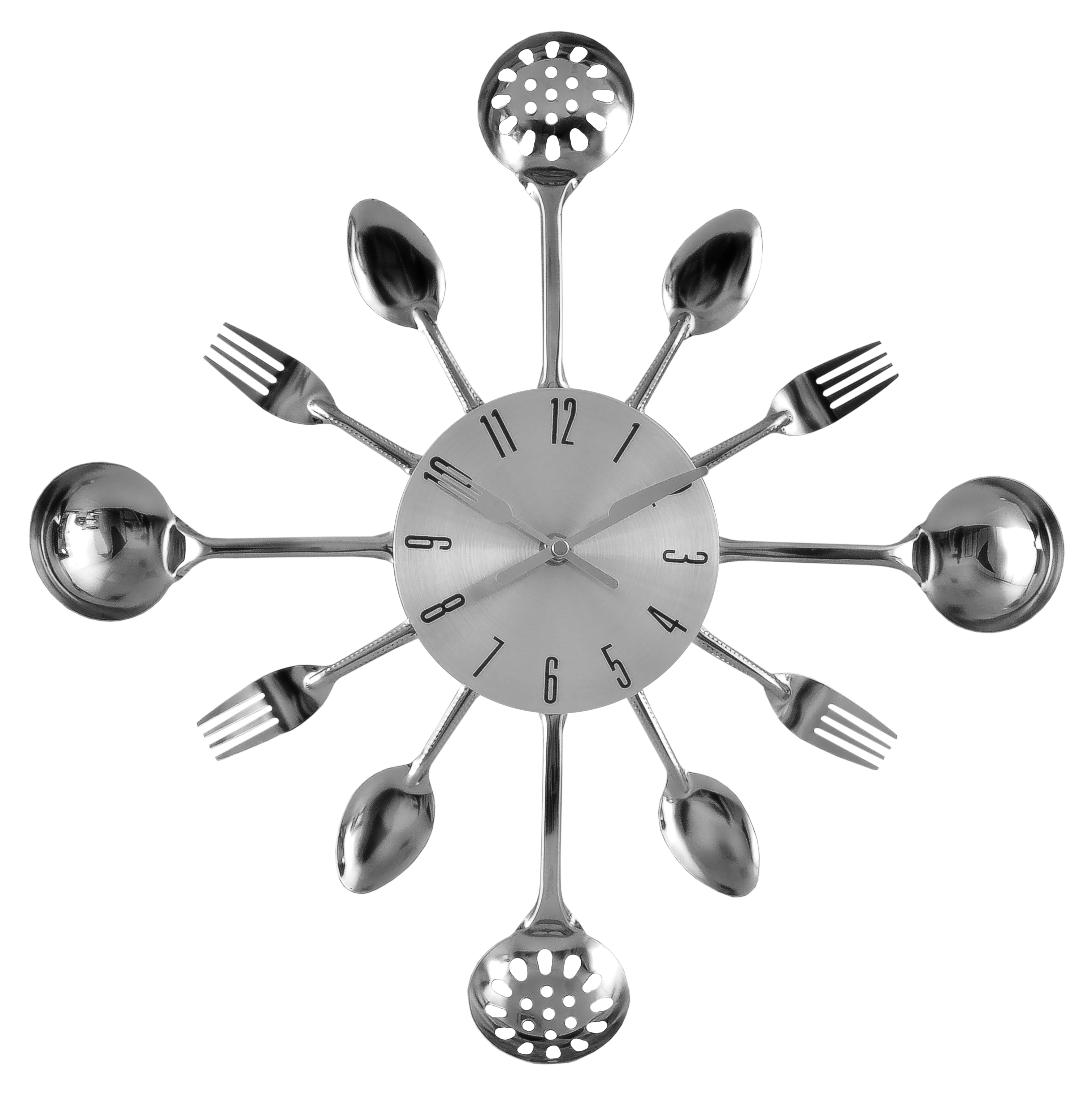 Quarzwanduhr "Besteckuhr"