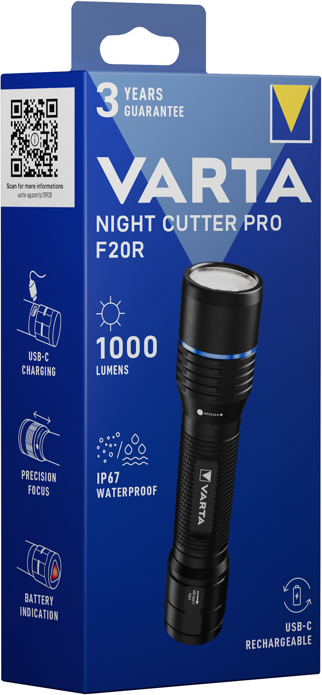 T18920 Varta Night Cutter Pro F20R mit Akku