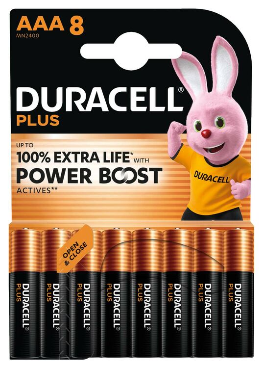 MN2400 Duracell Plus Boost 150% Extra Life, BL8