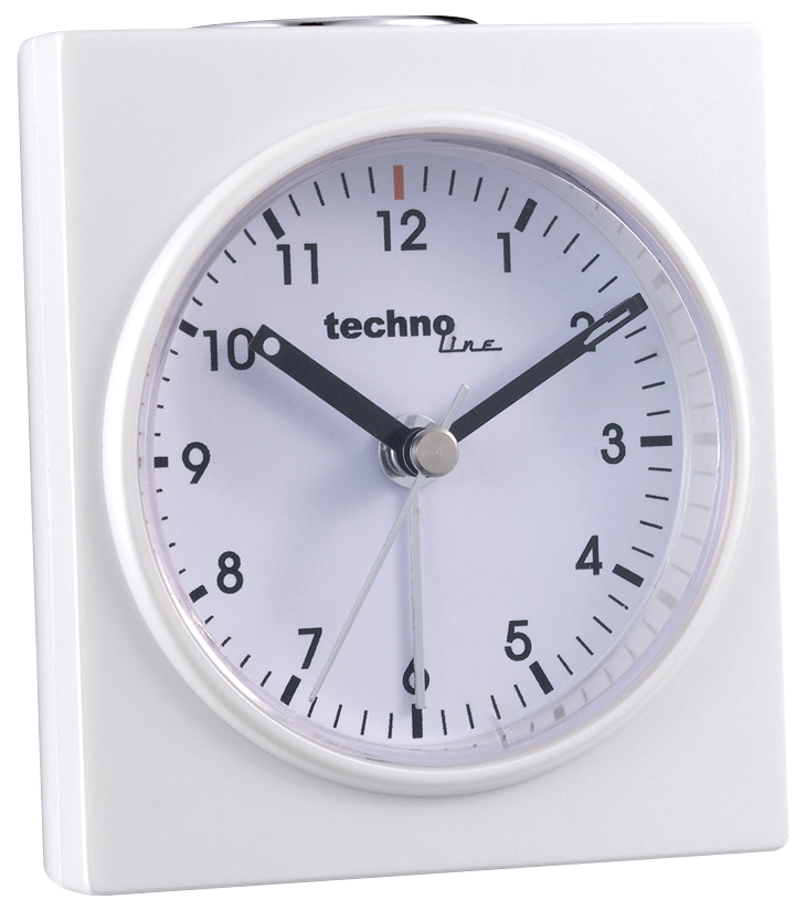 techonline Quarzwecker Modell Q, weiß