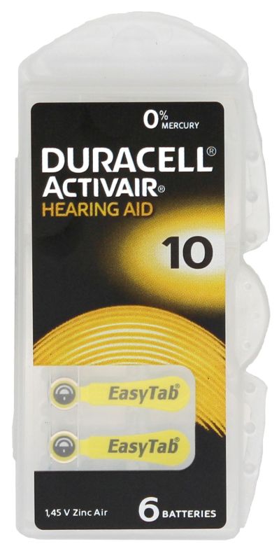 DA10 Duracell Activair Hörgerätebatterie 6er Blister