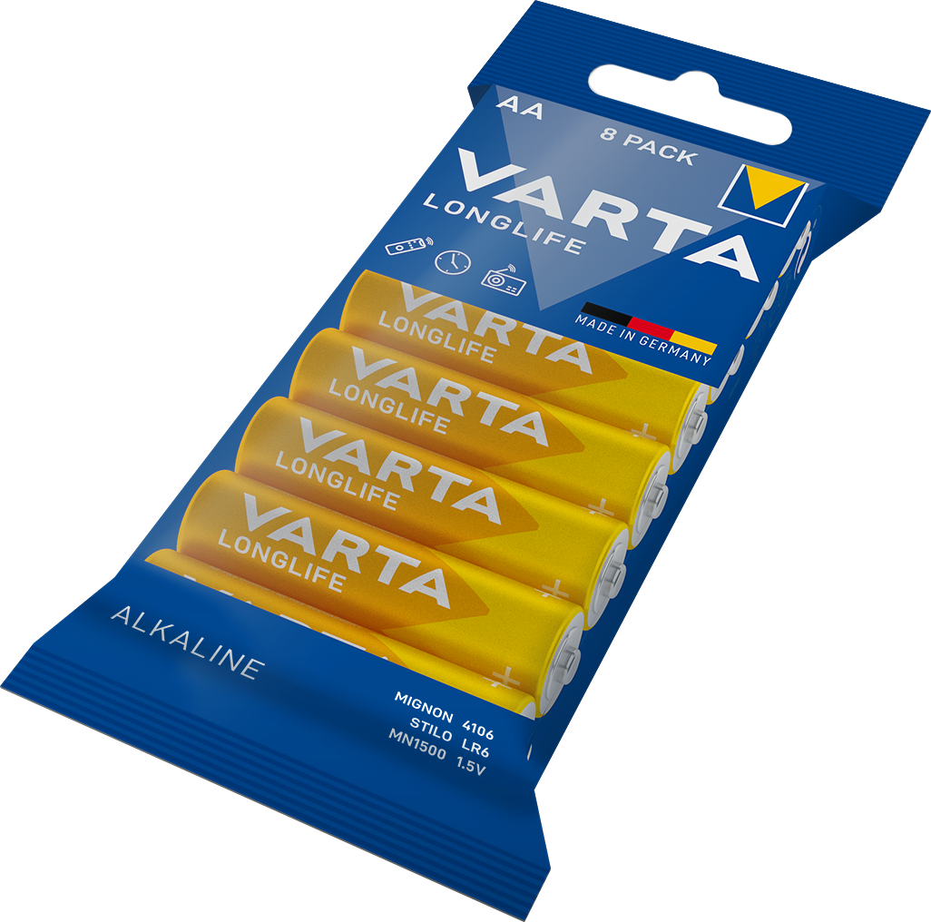 V4106 Varta Longlife Batterie 8er Folie