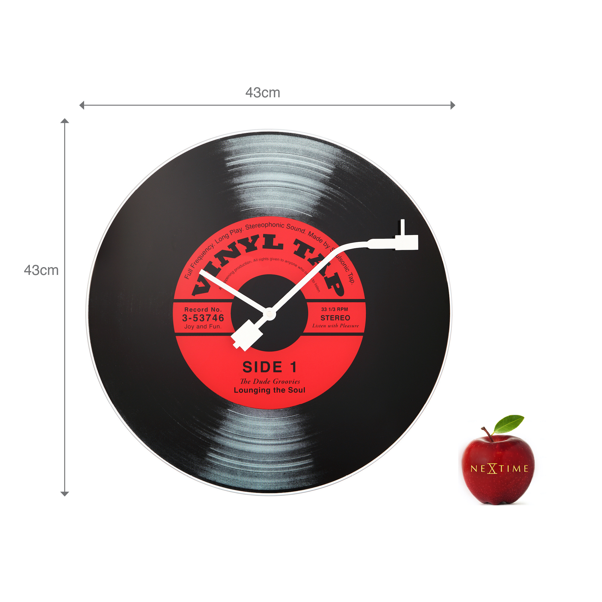 Nextime Wanduhr Vinyl Tap 8141