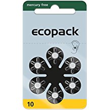 V10 Ecopack Hörgerätebatterie 6er Blister