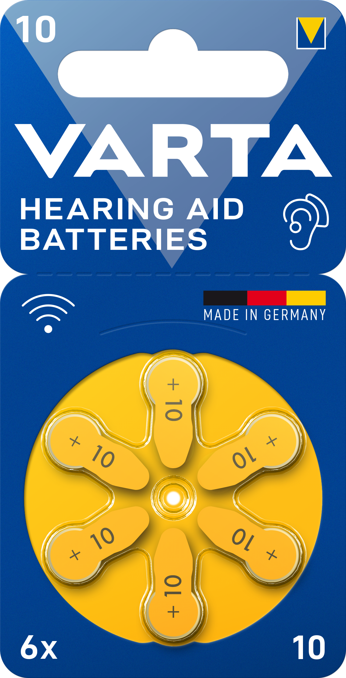 V10 Varta Hearing Aid Batteries 6er Blister