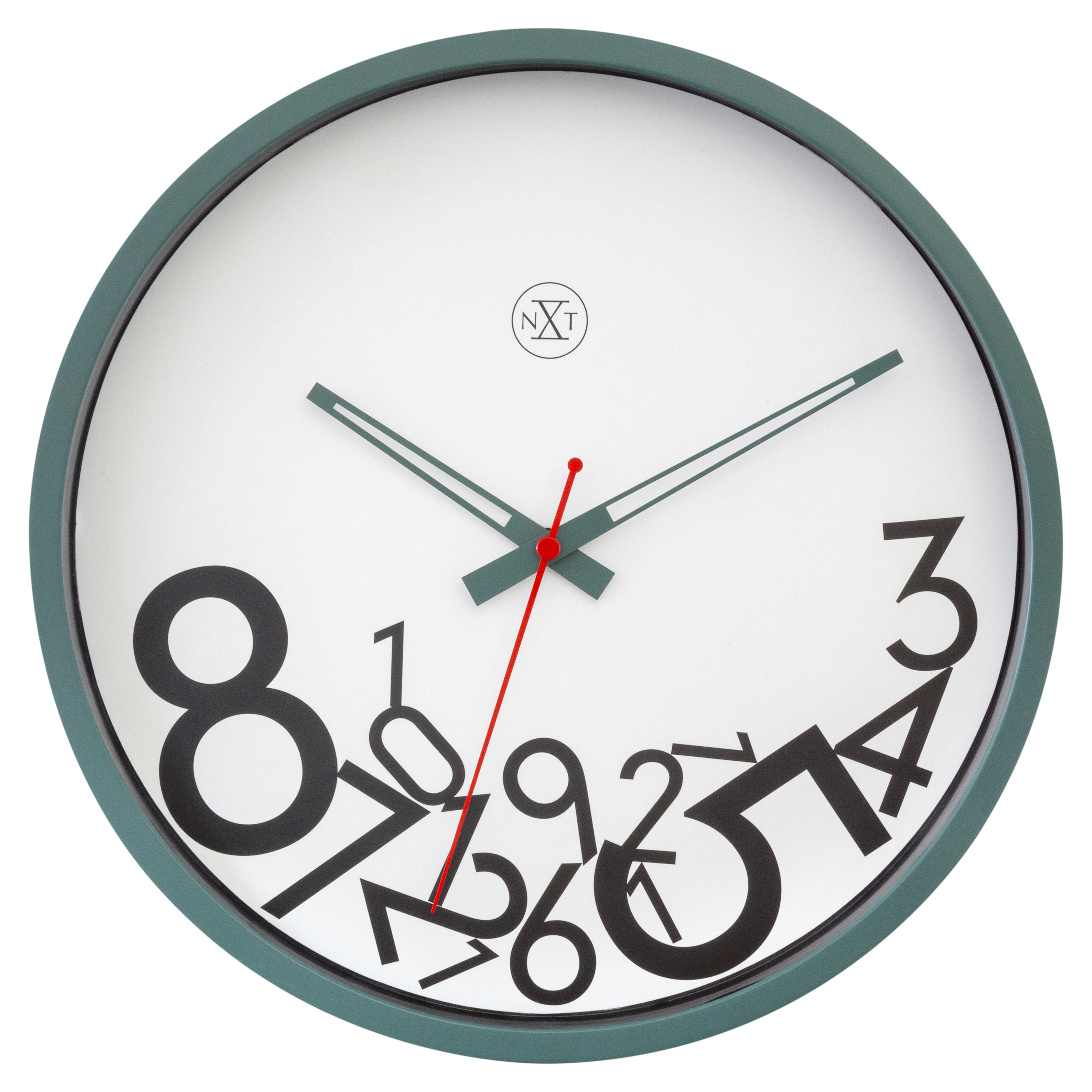 Nextime Wanduhr 7364GN Dropped Numbers, Ø = 30cm