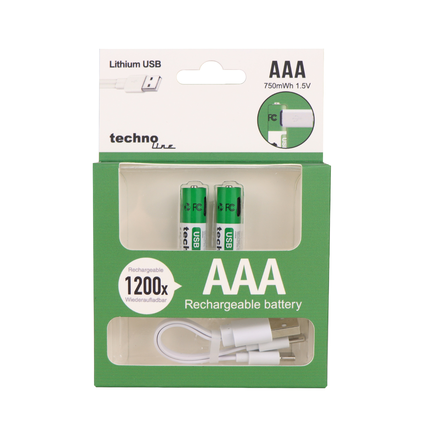 AAA.2 TLA03 technoline 1,5V Li-Ion Accu AAA/Micro/R6