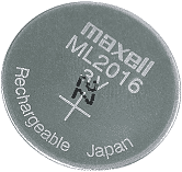 ML2016 Maxell Li-Ion Knopfzellen-Akku 3V 30mAh