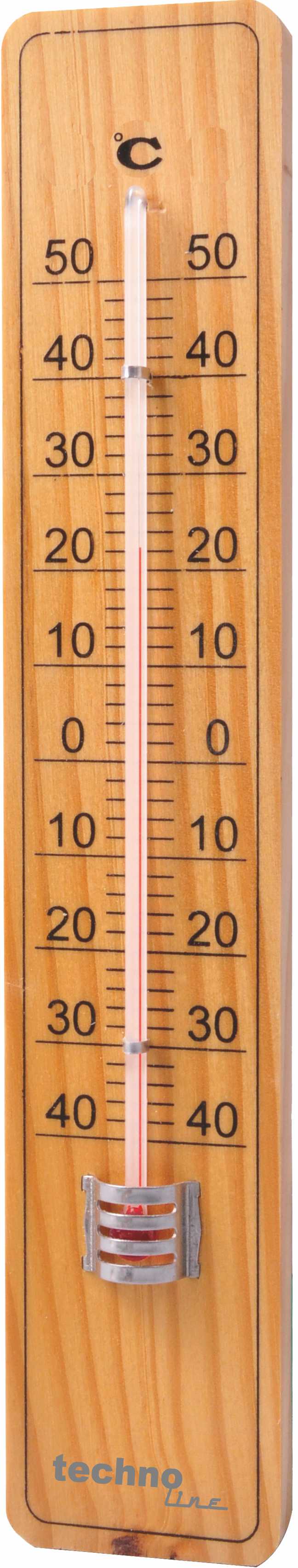 WA 2010 Analoges Thermometer Buchenholz