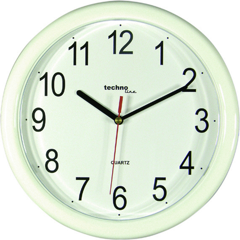 WT 600 technoline Quarz-Wanduhr, Ø=25cm