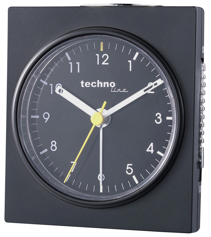 techonline Quarzwecker Modell Q, schwarz