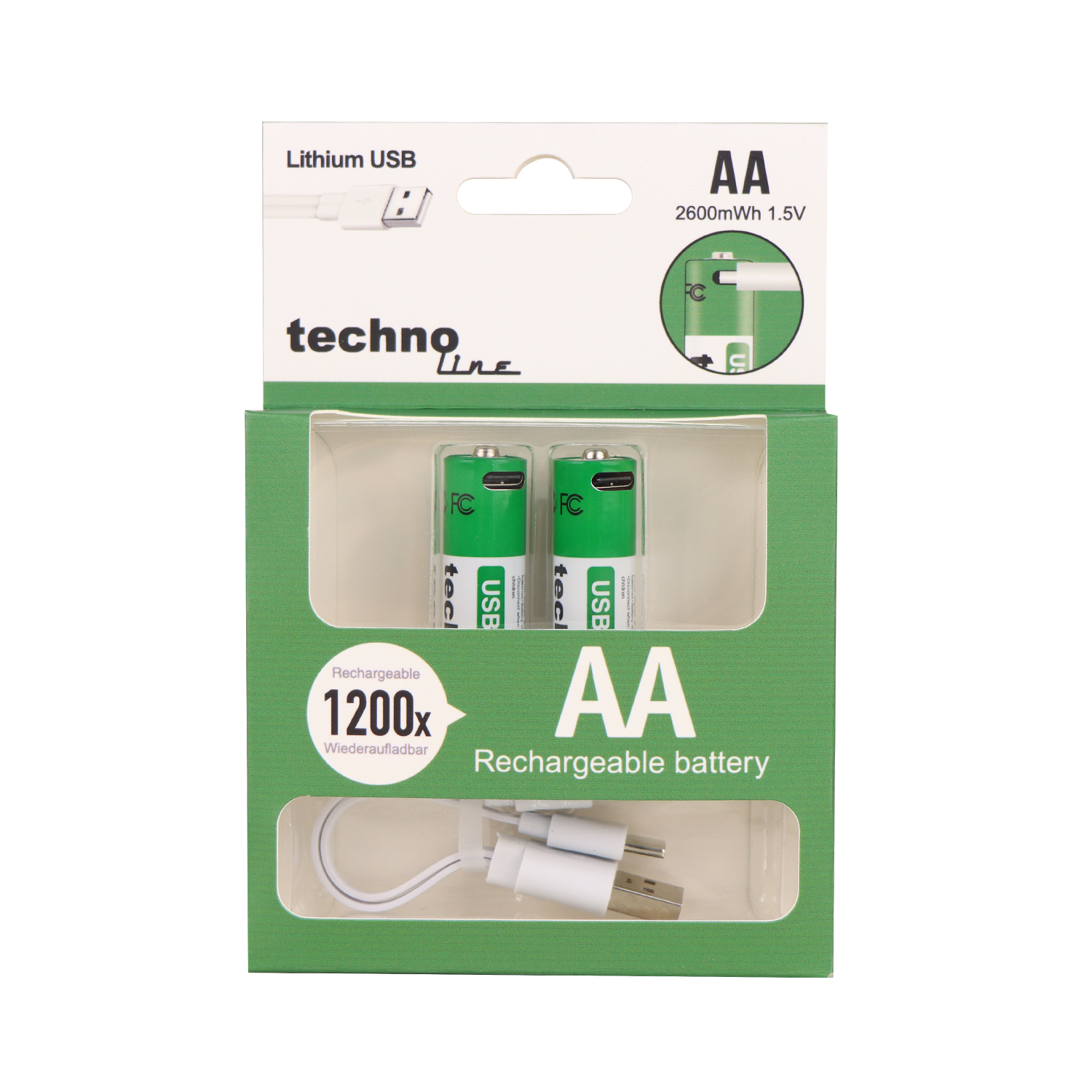 AA.2 TLA06 technoline 1,5V Li-Ion Accu AA/Mignon/R6