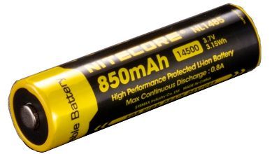 Nitecore Li-Ion Akku14500  NL1485 3,7V 850mAh